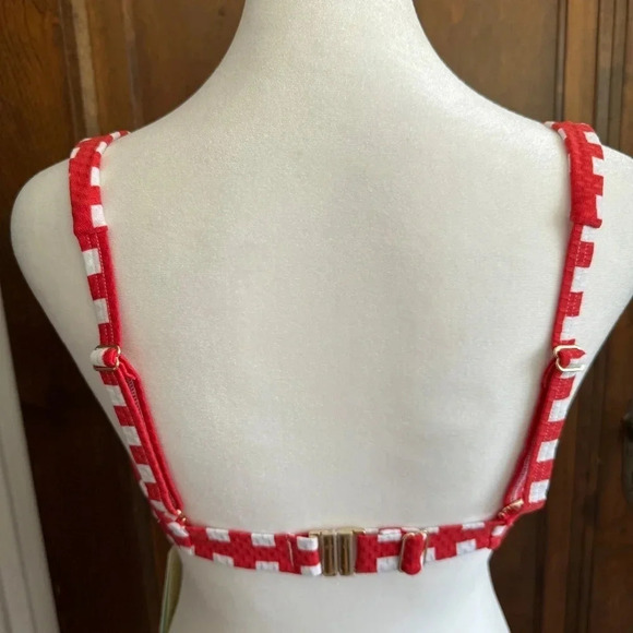 NWT Sea Level Swim Le Damier DD/E Underwire Bra - Orange Red Size US 6 - Picture 4 of 9